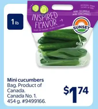 Walmart Mini cucumbers offer