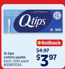Walmart Q-tips cotton swabs offer