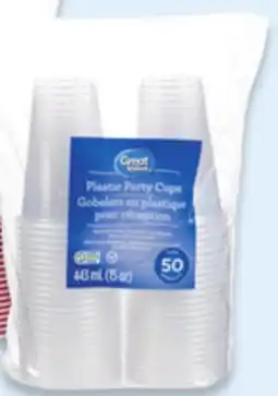Walmart Great Value clear party cups offer