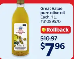 Walmart Great Value pure olive oil offer