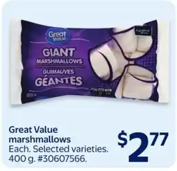 Walmart Great Value marshmallows offer