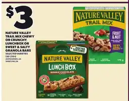 Loblaws NATURE VALLEY TRAIL MIX CHEWY OR CRUNCHY, LUNCHBOX OR SWEET & SALTY GRANOLA BARS offer