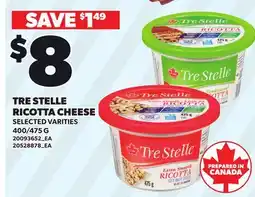 Loblaws TRE STELLE RICOTTA CHEESE, 400/475 G offer