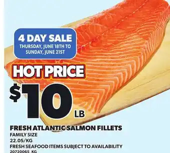 Loblaws FRESH ATLANTIC SALMON FILLETS offer