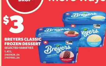 Loblaws BREYERS CLASSIC FROZEN DESSERT offer