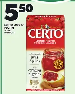 Loblaws CERTO LIQUID PECTIN offer