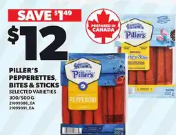 Loblaws PILLER'S PEPPERETTES, BITES & STICKS, 300/500 G offer