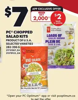 Loblaws PC CHOPPED SALAD KITS offer