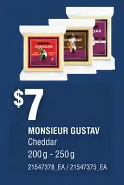 Loblaws MONSIEUR GUSTAV CHEDDAR, 200 g - 250 g offer