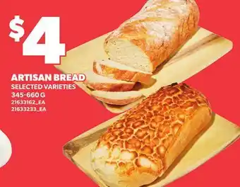 Loblaws ARTISAN BREAD offer