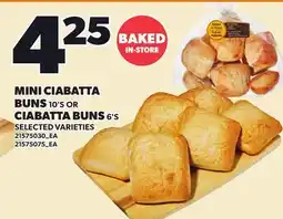 Loblaws MINI CIABATTA BUNS, 10'S OR CIABATTA BUNS, 6'S offer