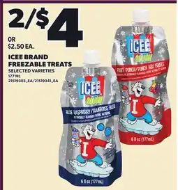 Loblaws ICEE BRAND FREEZABLE TREATS offer