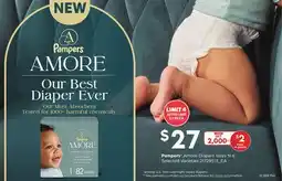 Loblaws PAMPERS AMORE DIAPERS, Sizes N-6 offer