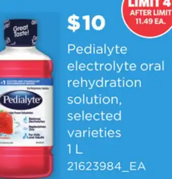 Loblaws PEDIALYTE ELECTROLYTE ORAL REHYDRATION SOLUTION offer
