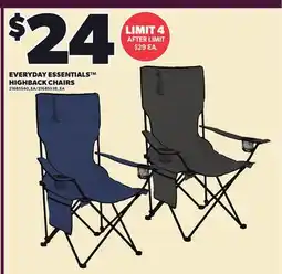 Loblaws EVERYDAY ESSENTIALS HIGHBACK CHAIRS offer
