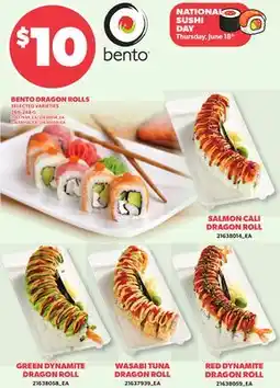 Loblaws BENTO DRAGON ROLLS offer