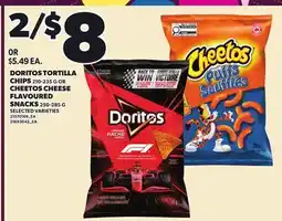 Loblaws DORITOS TORTILLA CHIPS, 210-235 G OR CHEETOS CHEESE FLAVOURED SNACKS, 250-285 G offer