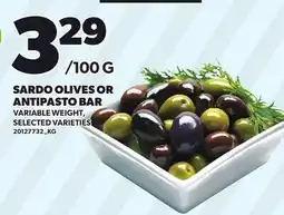 Loblaws SARDO OLIVES OR ANTIPASTO BAR offer
