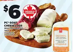 Loblaws PC GOAT CHEESE LOGS offer