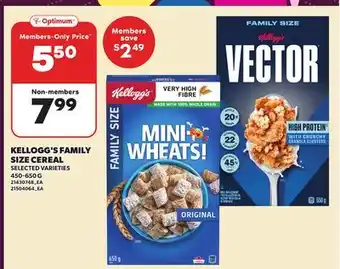 Loblaws KELLOGG'S FAMILY SIZE CEREAL offer