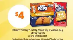 Loblaws PILLSBURY PIZZA POPS , 4'S 380 G, STRUDEL, 326 G OR SCRAMBLE, 204 G offer