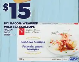 Loblaws PC BACON-WRAPPED WILD SEA SCALLOPS offer