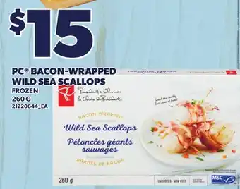 Loblaws PC BACON-WRAPPED WILD SEA SCALLOPS offer