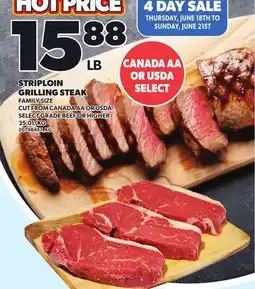 Loblaws STRIPLOIN GRILLING STEAK offer