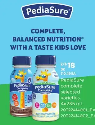 Loblaws PEDIASURE COMPLETE offer