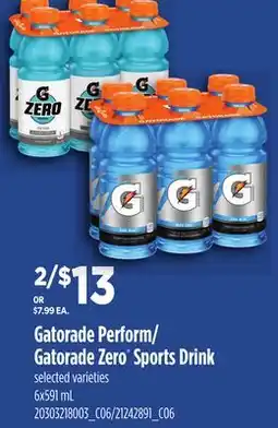 Loblaws GATORADE PERFORM/ GATORADE ZERO SPORTS DRINK offer
