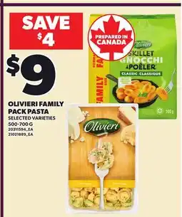 Loblaws OLIVIERI FAMILY PACK PASTA offer