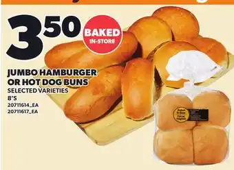 Loblaws JUMBO HAMBURGER OR HOT DOG BUNS, 8'S offer