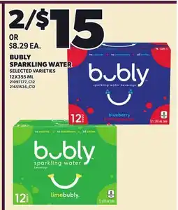 Loblaws BUBLY SPARKLING WATER offer