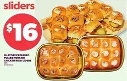 Loblaws IN-STORE PREPARED PULLED PORK OR CHICKEN BBQ SLIDERS, 12'S offer
