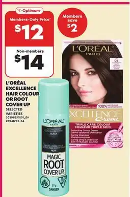 Loblaws L'ORÉAL EXCELLENCE HAIR COLOUR OR ROOT COVER UP offer
