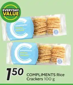 Sobeys COMPLIMENTS Rice Crackers offer