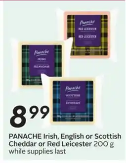Sobeys PANACHE Irish, English or Scottish Cheddar or Red Leicester offer