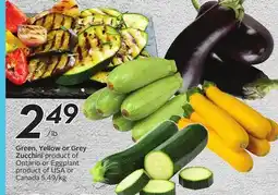 Sobeys Green, Yellow or Grey Zucchini offer