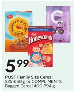Sobeys Family Size Cereal offer