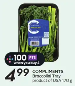 Sobeys COMPLIMENTS Broccolini Tray offer