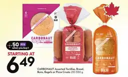 Sobeys Assorted Tortillas, Bread, Bun, Bagel or Pizza Crusts offer