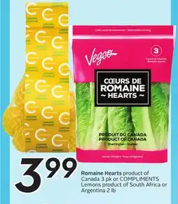 Sobeys Romaine Hearts offer