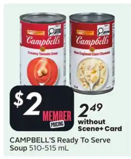 Sobeys CAMPBELL'S Ready To Serve Soup offer