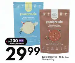 Sobeys GOODPROTEIN All-In-One Shake offer