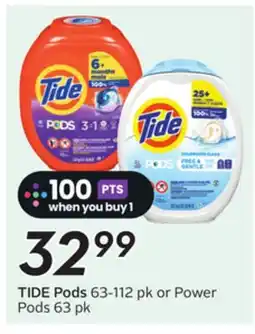 Sobeys Pods 63-112 pk or Power Pods 63 pk offer