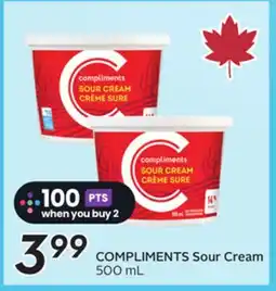 Sobeys COMPLIMENTS Sour Cream offer