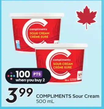 Sobeys COMPLIMENTS Sour Cream offer