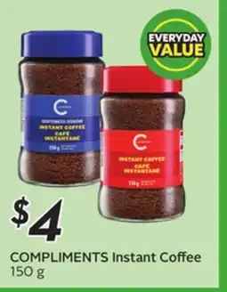 Sobeys COMPLIMENTS Instant Coffee offer