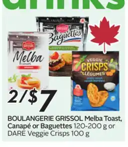 Sobeys Melba Toast, Canapé or Baguettes offer