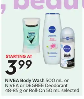 Sobeys NIVEA Body Wash offer